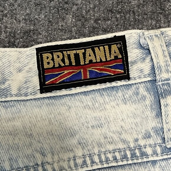 Vintage Brittania Acid Wash High-Waisted Tapered Jeans L - Picture 6 of 7